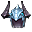 Horns of Horror+ (Blue) — Blue helmet with devil's horns. Provides you with at least one random bonus. This item is tradeable.