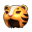 Tiger Hat (m) — Cuddly headgear with a tiger face.