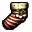 Stocking — A stocking made from warm sheep's wool.