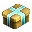 Gift (yellow) — A present wrapped in delicate paper.